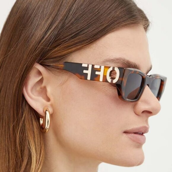 Off-White FILLMORE Sunglasses – Havana Frame Grey Lenses | Model OERI124 6007 - Picture 10 of 13